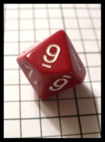 Dice : Dice - 10D - Chessex Red with White Numerals - Ebay June 2010